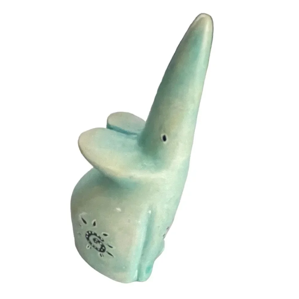 Hand‎ carved stone mouse figurine folklore rustic native primitive sun symbols